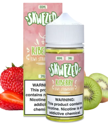 "E-líquido Skwezed Frozen Kiberry Kiwi Strawberry 100 ML con sabor a fresa, kiwi y un toque refrescante de hielo".